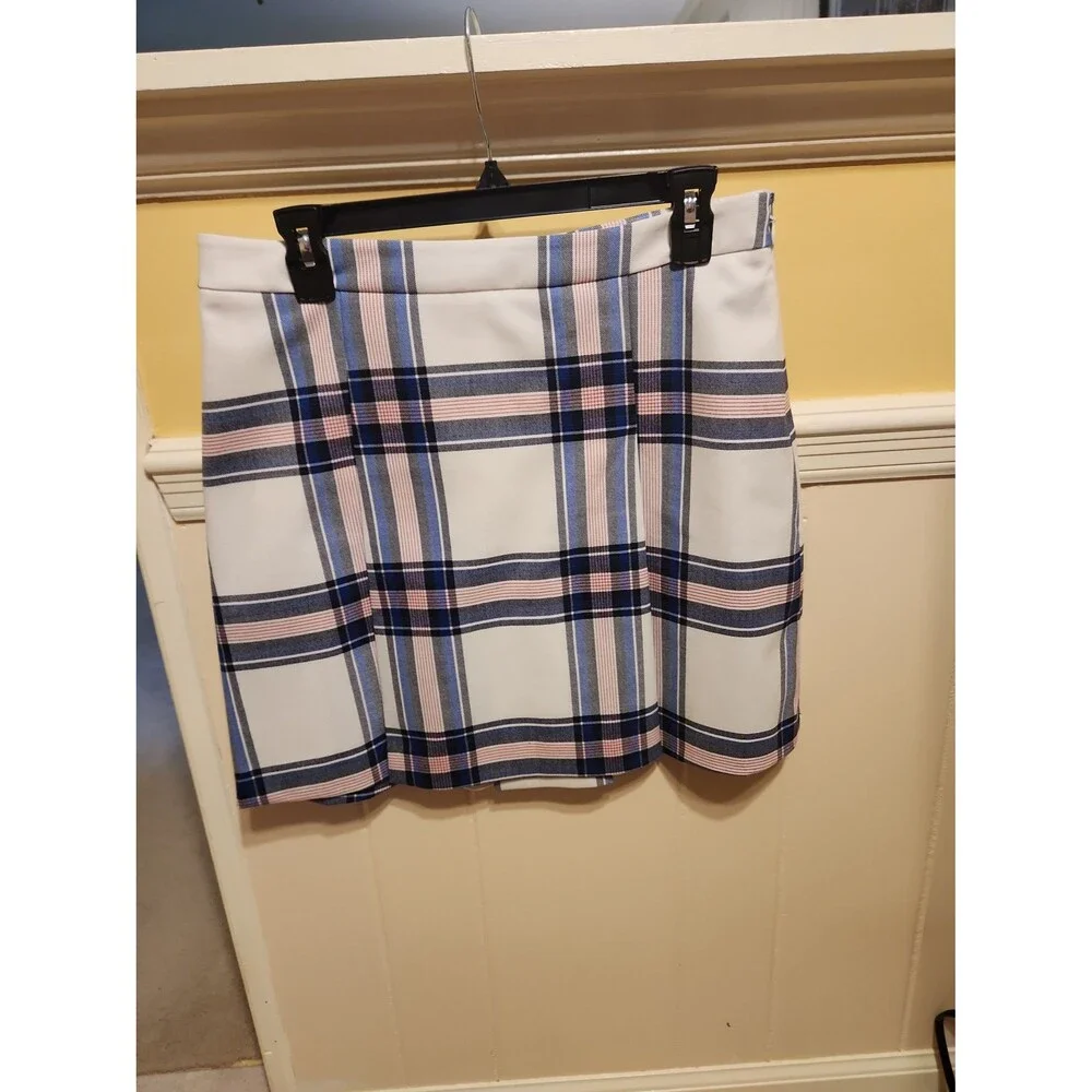 Tory Burch Tory Sport Plaid Pleated Athletic Skirt Size 8